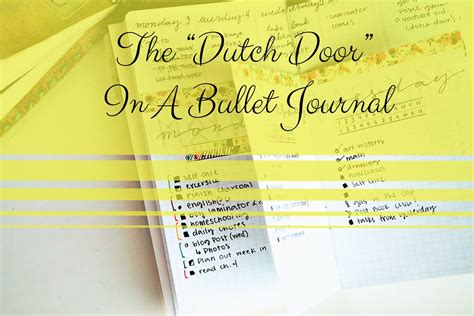 dutch door   bullet journal bullet journal work bullet