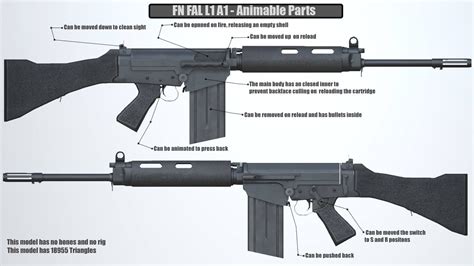fn fal rifle black  model  timbertinker