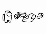 Among Kill Gun Coloring Pages Printable sketch template