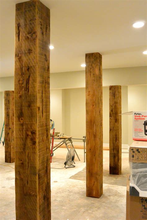 custom beme wraps  basement steel support columns basement