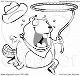 Lasso Beaver Swinging Happy Coloring Clipart Cartoon Thoman Cory Outlined Vector 2021 sketch template