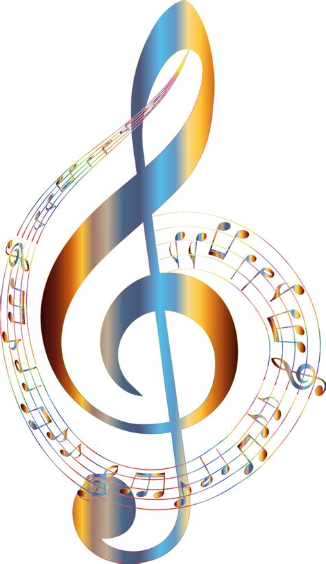 clipart chromatic musical notes typography   background