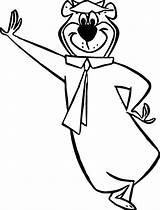 Yogi Bear Coloring Pages Boo Happy sketch template