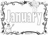 Coloring January Months Pages Year Print Printables Activities Prek Song Kids Activity Seasons Start sketch template