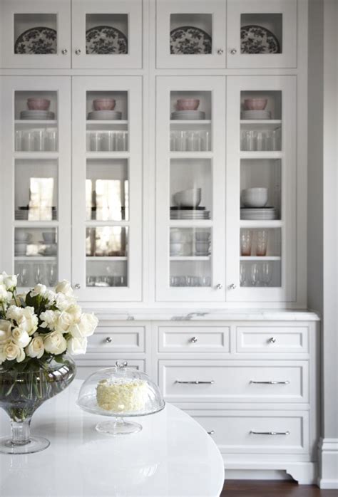 beautiful white kitchen inset cabinets glass doors marke