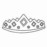 Coloring Crown Diamond Pages Crowns Printable Ones Little sketch template