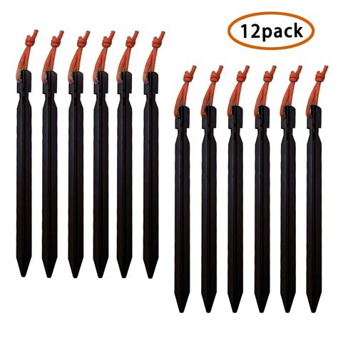 commercial tent stakes easy pop  canopy heavy duty steel tent stakes nail spikes set