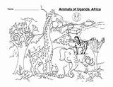 Grade Second Coloring Music Uganda sketch template