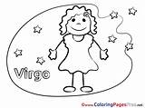 Coloring Virgo Birthday Happy Kids Pages Sheet Title sketch template