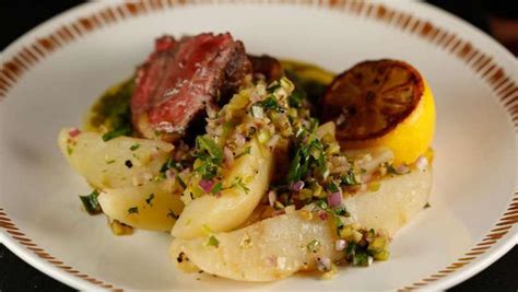 Bistecca Fiorentina With Parsley Sauce For Steak And Warm Potato Salad