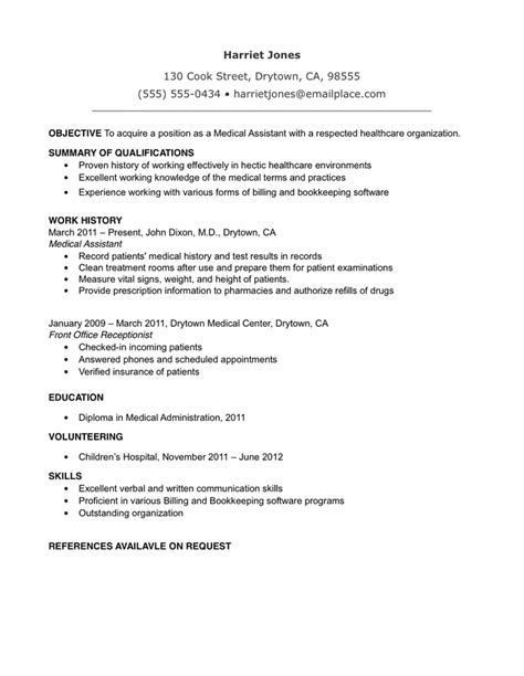 medical assistant resume sample   documents   word