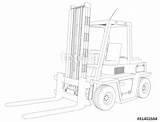 Drawing Forklift Fork Lift Getdrawings sketch template