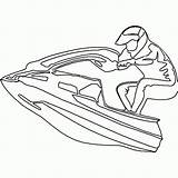 Jet Ski Scooter Coloring Drawing Pages Coloriage Seadoo Imprimer Drawings Jetski Sea Clipart Getdrawings Colorier Helicopter Transportation Getcolorings Dessin Color sketch template