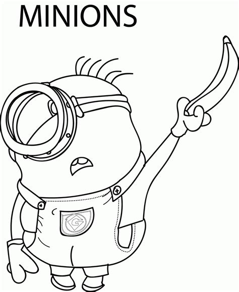 minions coloring pages banana coloring home