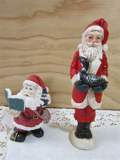 pair  vintage santa claus figurines santa claus christmas etsy vintage santas vintage