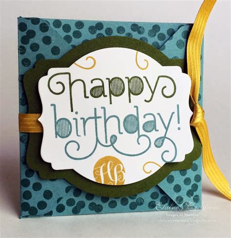 elaines creations happy birthday envelope card