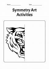 Symmetry Worksheets Tiger Worksheet Drawing Activities Activity Worksheeto Via sketch template