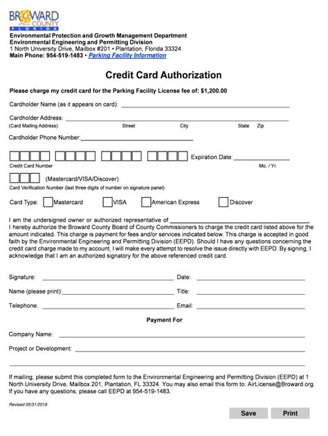 form fl credit card authorization broward county fill