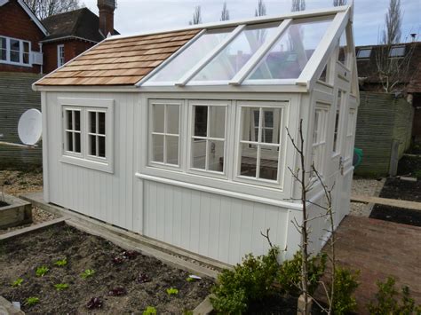 clever combined shed  greenhouse   posh shed