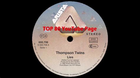 Thompson Twins Lies Extended Version Youtube