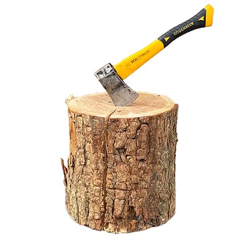 traditional chopping block  splitting   logs