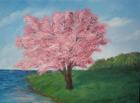 Cherry Tree In Blossom Painting By Miriam Duskis Fine Art America
