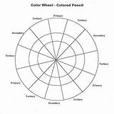 Color Wheel Colored Pencil Primary Colors Making Step Complementary Emptyeasel Showing sketch template
