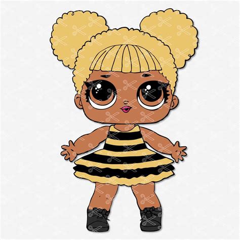 bumblebee queen bee lol doll svg dxf png eps