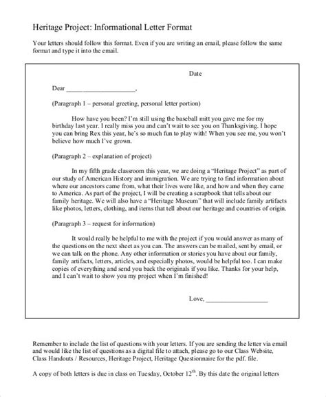 personal letter format   word  documents