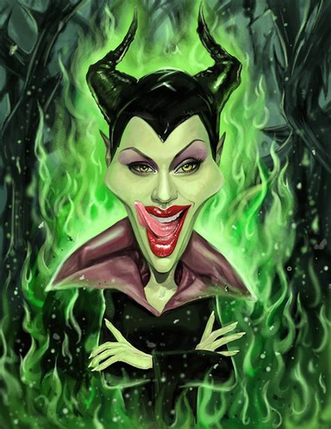Rich Conley Pop Art Portrait Print Maleficent 2019 Funny Caricatures
