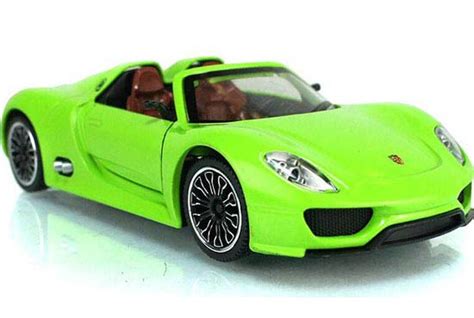 caipo porsche 918 spyder diecast car toy 1 32 red green