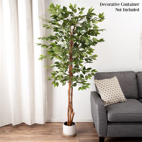 artificial ficus tree   potted silk tree indoor faux plant
