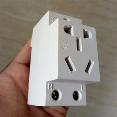 mm din rail mount ac power ac modular socket   ac socket connector  connectors