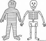 Skeleton Halloween Drawing Coloring Mummy Kids Easy Printable Pages Skeletons Bigactivities Step Human Getdrawings Happy Paintingvalley Print sketch template