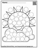 Coloring Pages Dot Marker Spring Do Preschool Printable Sun Kids Printables Pdf Activity Markers Flower Set Easter Activities Book Egg sketch template