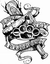 Tattoos Gangster Badass sketch template