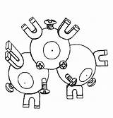 Magneton Colouring Magnezone Pikachu Anycoloring sketch template