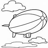 Blimp Clipart Air Balloon Hot Outline Coloring Cartoon Clip Pages Cliparts Ship Beach Wind Blowing Library Ball Clipartpanda Draw Projects sketch template