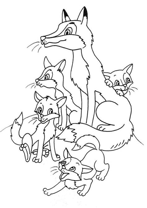 easy  print fox coloring pages family coloring pages fox