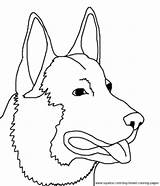 Coloring German Shepherd Pages Dog Breed sketch template
