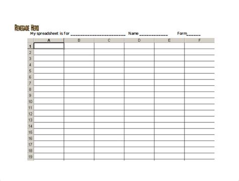 spreadsheet templates  sample  format