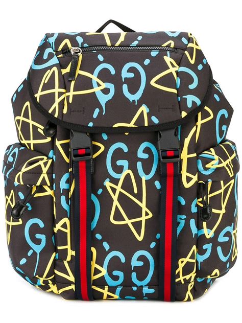 lyst gucci ghost printed backpack