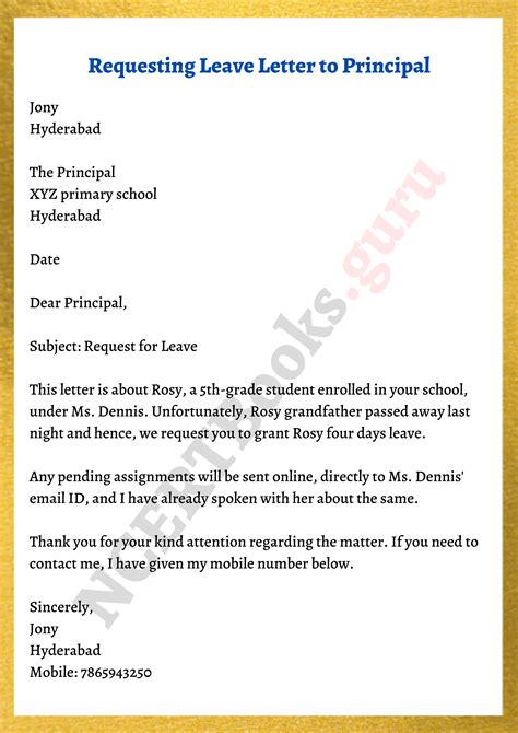 sample teacher request letter  principal