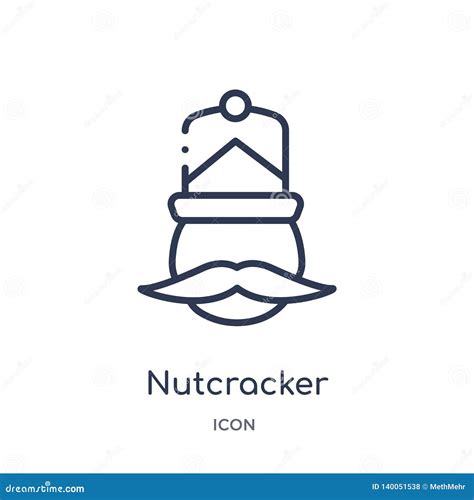 linear nutcracker icon  christmas outline collection thin