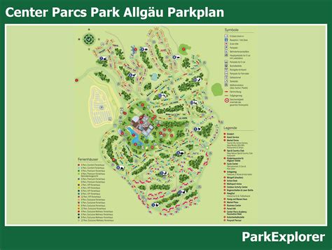 center parcs park allgaeu karte mit allen ferienhaeusern und einrichtungen parkexplorer