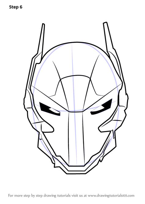 learn   draw arkham knight helmet  batman batman step