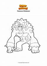 Pokemon Rillaboom Supercolored Dibujo Treecko Appletun sketch template
