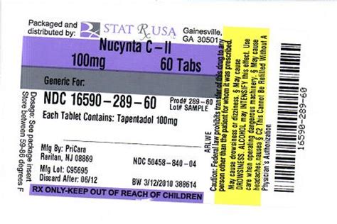 nucynta information side effects warnings  recalls