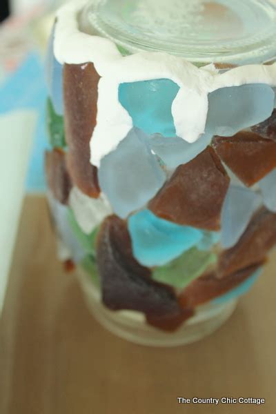 Sea Glass Mason Jar The Country Chic Cottage