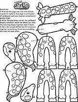 Giraffe Coloring Pages Cut Crayola Giraffes Print Color Dance Printable Shape Paste Shapes Together Put Animal Clipart Craft Inside Cant sketch template